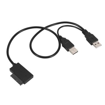 Smukły kabel USB 2.0 do 7+6 SATA, zewnętrzny zasilacz SATA do laptopa - Inny producent