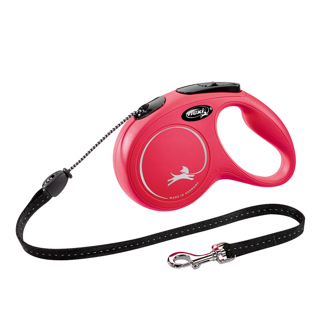 Flexi Flexi Smycz Automatyczna New Classic M, Czerwona, 5 M