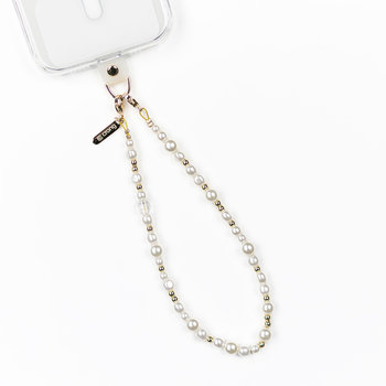 Smycz Do Telefonu Z Koralikami Na Nadgarstek Złoty Łańcuszek Perły Crong - Crong