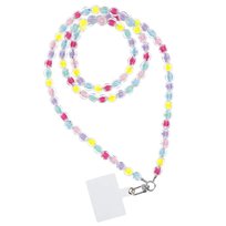 Smycz do telefonu, Zawieszka do telefonu - COLORFUL / długość sznura 120cm (60cm w pętli) / na szyję - mutlicolor OEM