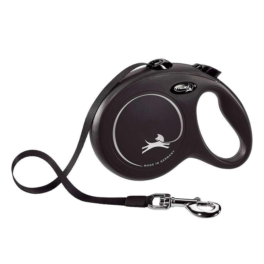 Flexi Flexi Smycz New Classic Taśma, Czarna, 5 M