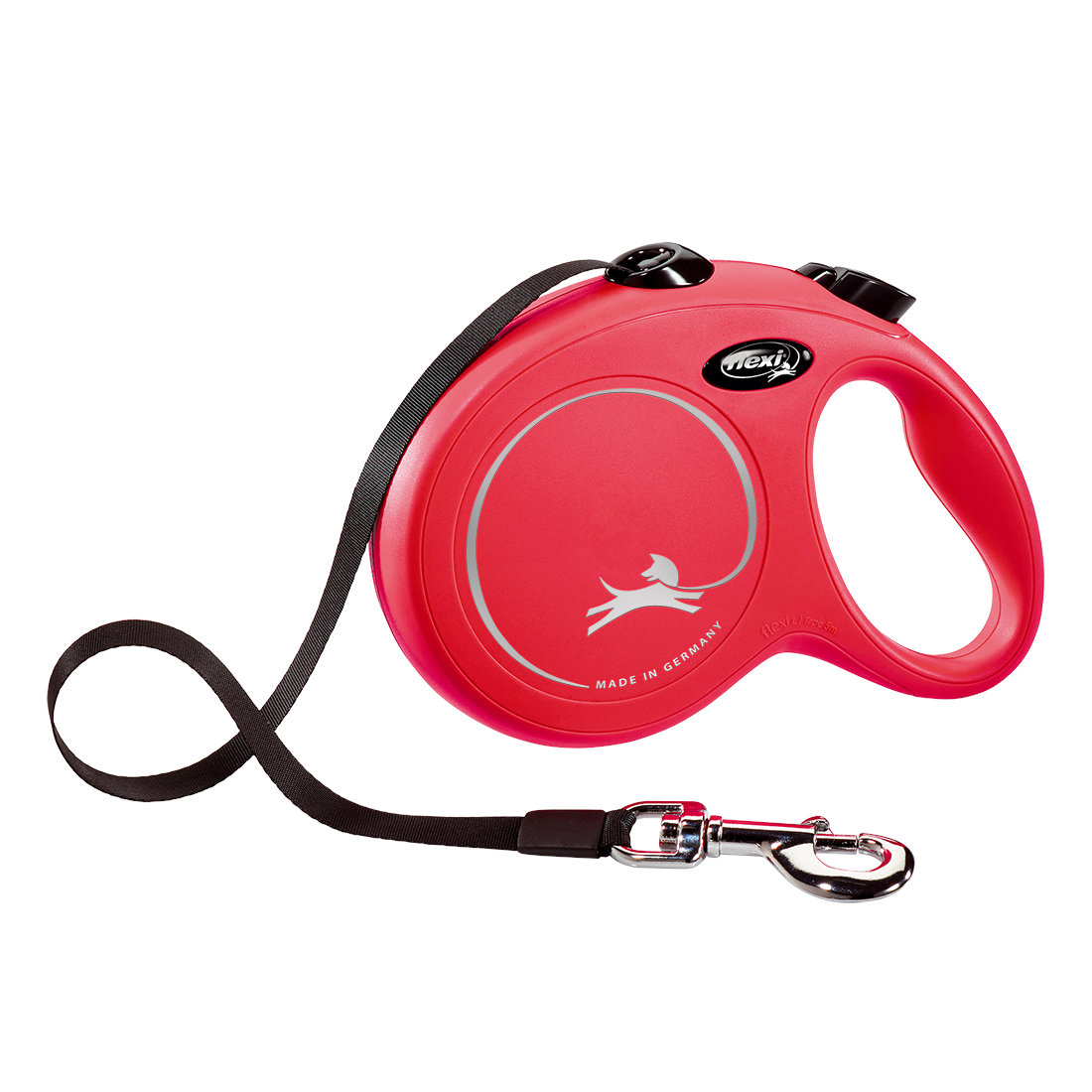 Flexi Flexi Smycz New Classic Taśma, Czerwona, 5 M