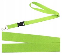 Smycz Kolor Limonka / Zielona Szer. 20Mm Dł. 52Cm Smyczka Na Szyję Telefon Klucze Dokumenty Identyfikator