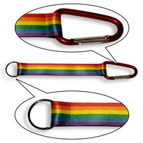 Smycz krótka z szeklą tęcza LGBT Sartrix