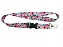 Smycz Kwiaty 2 Szerokość 20Mm Długość 52Cm Smyczka Na Szyję Telefon Klucze Dokumenty Identyfikator