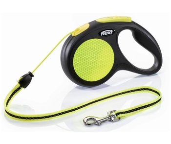 Smycz linka Flexi Classic, neon, S, 12 kg. - Flexi