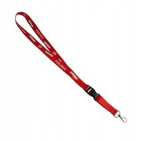 Smycz Polska Czerwona Szer. 20Mm Dł. 52Cm Smyczka Na Szyję Telefon Klucze Dokumenty Identyfikator