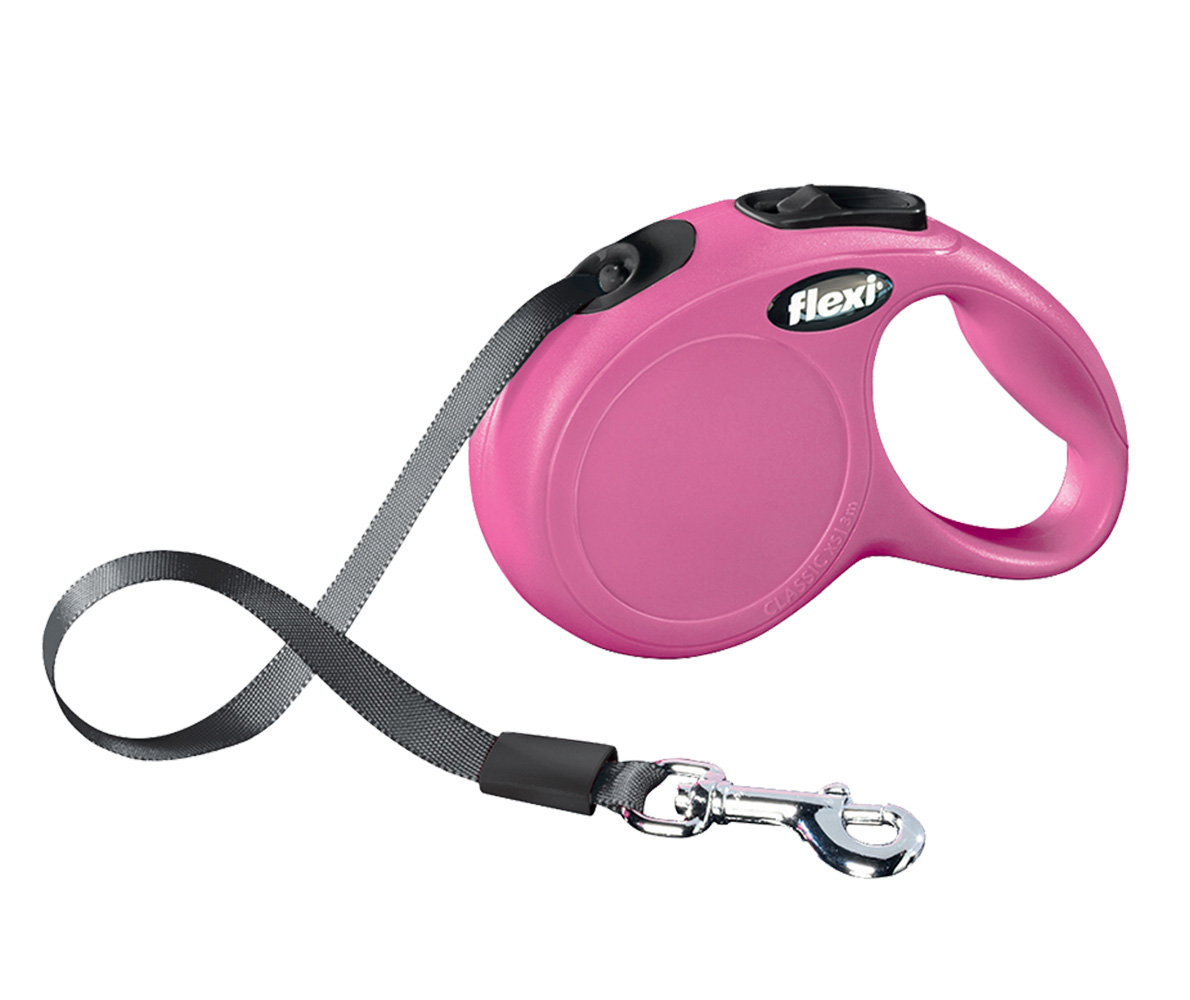 Flexi Flexi Smycz Taśma Classic, Różowa, Xs, 12 Kg.