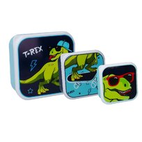 Snackbox śniadaniówka 3w1 Dino T-Rex Blue PRET