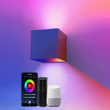 SNADER Smart WiFi LED Lampy Ścienne, 6W RGB Zmieniające Kolor - NIKCORP