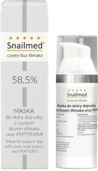 Snailmed Maska z czystym ślizem ślimaka i peptydami. Do skóry dojrzałej 30 ml.  Produkt Polski - snailmed