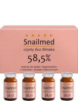 Snailmed, serum ze śluzem ślimaka do skóry trądzikowej z Totarolem i Kwasem Hialuronowym 58,5%, 4 ampułki po 8 ml