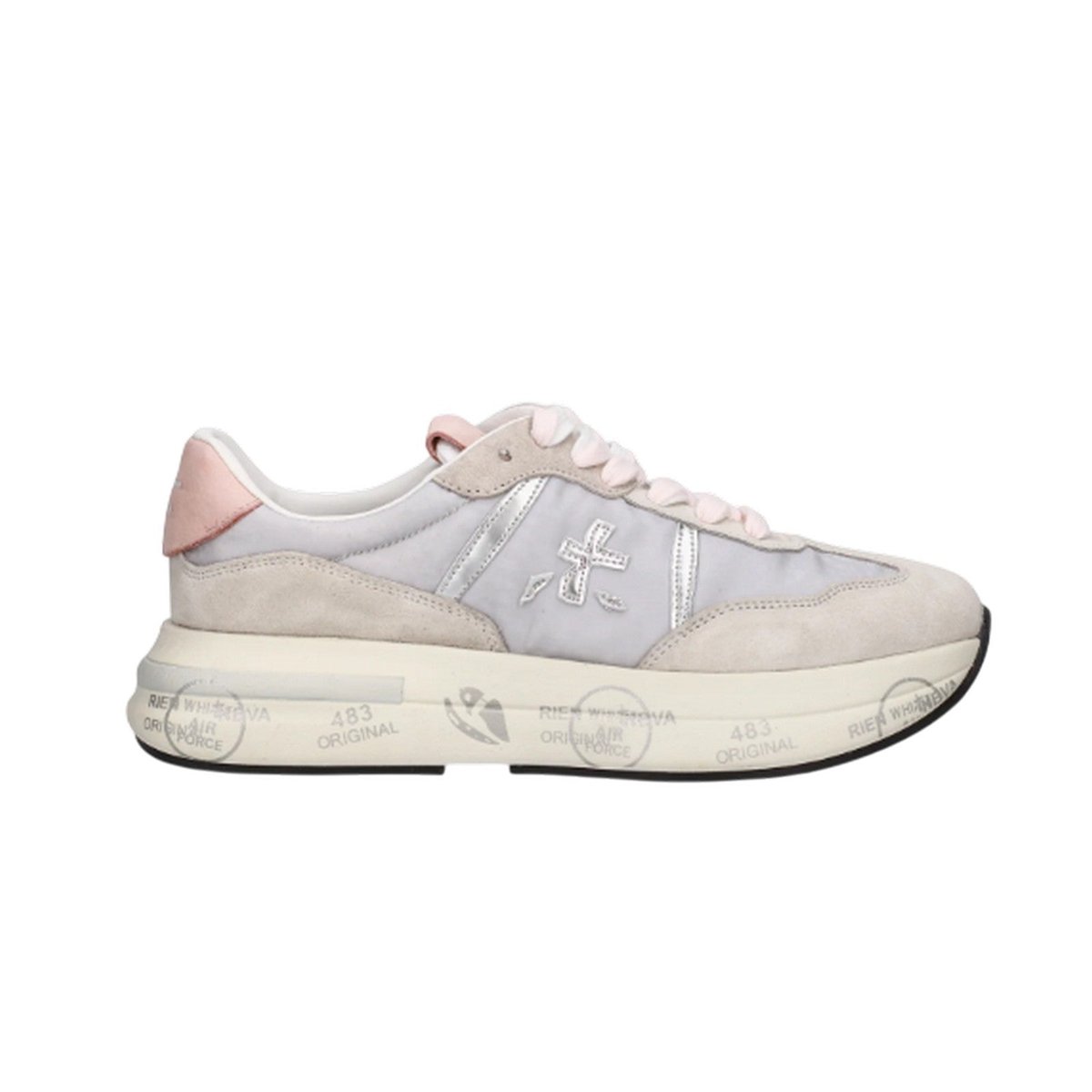 Sneakers da donna Hogan Cool in pelle scamosciata marrone e avorio