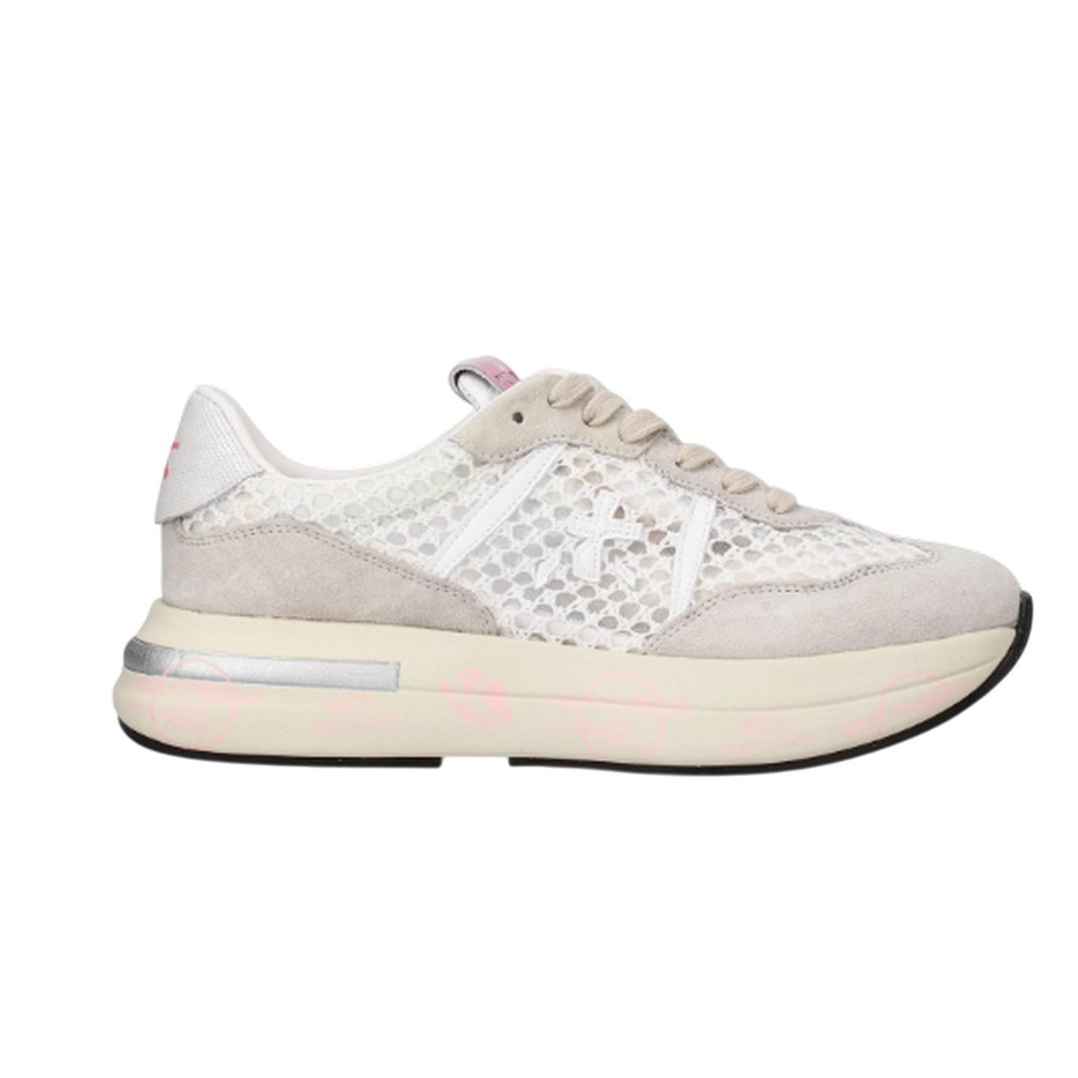 Sam Edelman Althea Sneaker Donna – Moderna In Avorio/Giallo/Verde, Tacco Basso, Chiusura Con Lacci, Taglia 37 EU
