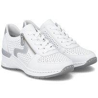 Sneakersy damskie ażurowe Rieker N4340-80 WHITE R.36