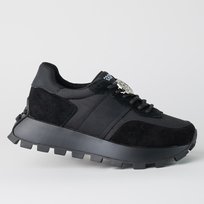 Sneakersy damskie na platformie GOODIN GD-XF-112 skóra tkanina czarny 38 Goodin