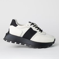 Sneakersy damskie na platformie GOODIN GD-XF-112 skóra tkanina kremowe 36 Goodin