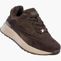 Sneakersy Damskie Skórzane Buty Sportowe na platformie Brązowe Filippo DP7537/26 38 FILIPPO
