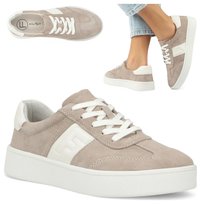 Sneakersy Damskie SKÓRZANE FILIPPO Wiosenne Półbuty Beżowe na Platformie 38