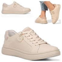 Sneakersy Damskie SKÓRZANE FILIPPO Wygodne Wiosenne Półbuty Sznurowane 37