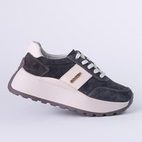Sneakersy damskie skórzane GOODIN GD-124 skóra zamsz platforma brąz 36 Goodin