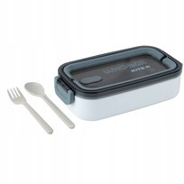 Śniadaniówka do szkoły i pracy KITE biały 700 ml – lunchbox z przegrodą, sztućcami i pokrywką KITE