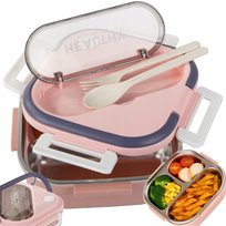 ŚNIADANIÓWKA Z PRZEGRÓDKAMI POJEMNIK SZTUĆCE LUNCHBOX DO MIKROFALI 1000ML VERK GROUP
