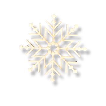 Śnieżynka Zawieszka Świąteczna Ozdoba Dekoracyjna Decoupage ze Sklejki - Kolorowe Motki