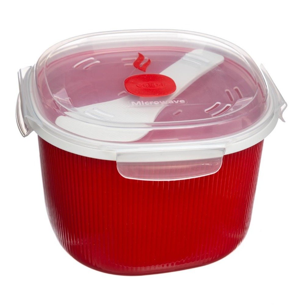 SNIPS Pojemnik do gotowania ryżu w kuchence mikrofalowej + łyżka, 2,7 l