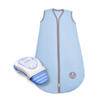 Snuza, Hero MD Premium Protection 2021, Przenośny monitor oddechu, Śpiworek do spania Natulino BabyComfort, nieocieplany, Natural Blue, 0-6m - Snuza