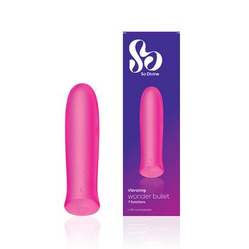 So Divine Rechargeable Wonder Bullet Vibrator - Pink - So Divine