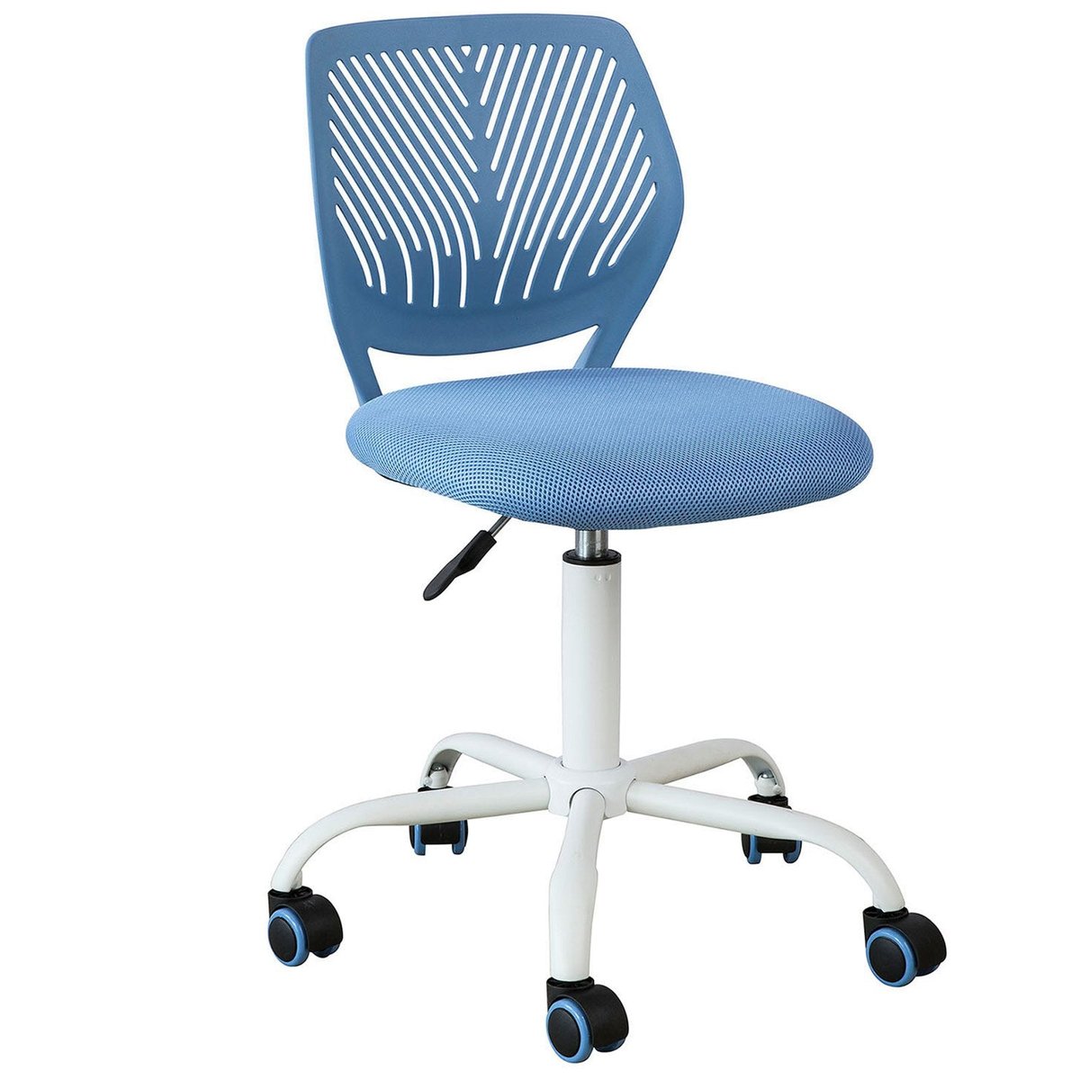 Фото - Комп'ютерне крісло Sobuy Ergonomiczne Krzesło Biurowe Obrotowe Oparcie na Kołach niebieski FS 