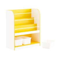 SoBuy Regał na książki dla dzieci Skrzynie i pudła na zabawki KMB108-G