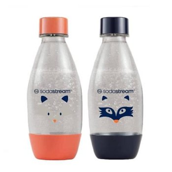 SodaStream Butelki na wodę Fuse Little Heroes koralowa i niebieska, 2x500ml - SodaStream