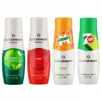 SODASTREAM Cola + Mirinda + 7Up + Mojito syropy do saturatora 4 szt.
