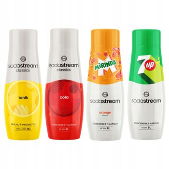 SODASTREAM Cola + Mirinda + 7Up + Soda syropy do saturatora 4 szt. - SodaStream
