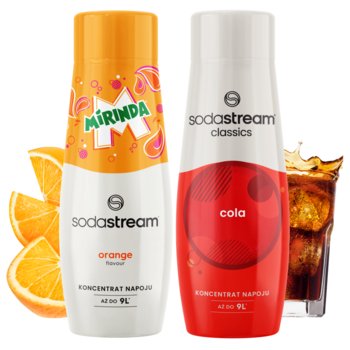 SODASTREAM COLA + MIRINDA zestaw syropów do saturatorów 2 szt. x 440 ml - Soda Stream