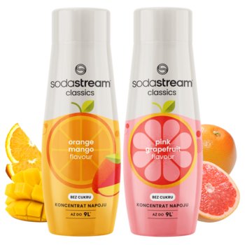 Sodastream Grejpfrut + Orange Mango Pomarańcza Grapefruit Zestaw Koncentratów Syropy do Saturatora  - SodaStream