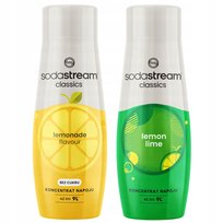 SODASTREAM LEMON LIME + LEMONADE ZERO zestaw syropów do saturatorów 2 szt.