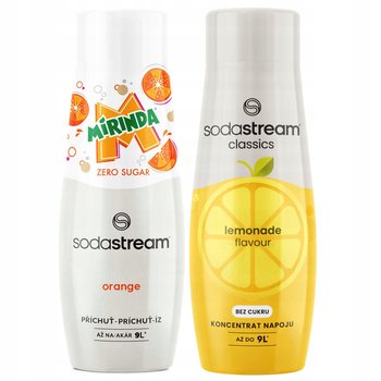 SODASTREAM Mirinda Zero + Lemonade bez cukru zestaw syropów do saturatora - SodaStream