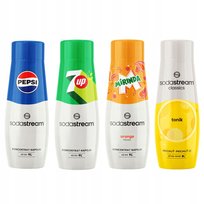 SODASTREAM Pepsi + 7UP + Mirinda + Tonic syropy do saturatora 4 szt.