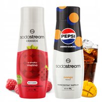 SodaStream Syrop do Saturatora Malina Zero + Pepsi Max Mango Bez Cukru