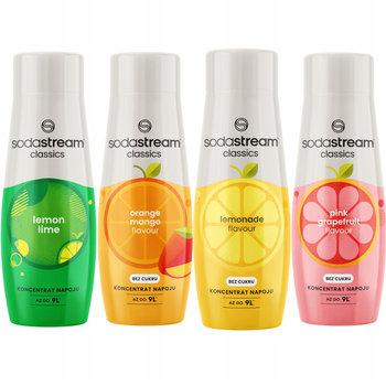 SODASTREAM Syrop Koncentrat Lemoniada Cytryna-Limonka Mango zestaw 4 smaki - Soda Stream