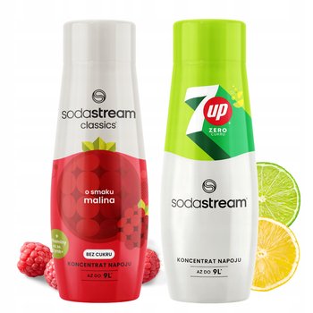 SodaStream Syropy do Saturatora Malina Zero + 7UP FREE Koncentrat Bez Cukru - SodaStream