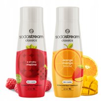 SodaStream Syropy do Saturatora Malina Zero + Orange Mango Bez Cukru