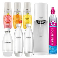 SODASTREAM TERRA Biała Saturator 3 Butelki + Grapefruit + Mango + Lemoniada
