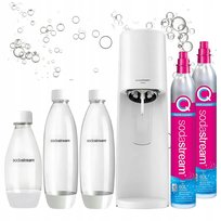 SodaStream TERRA Saturator Biały 2 butelki 1L + butelka 0.5l + 2x butla CO2
