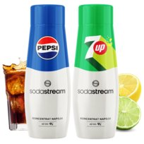 SodaStream Zestaw Koncentratów PEPSI + 7UP Syropy do Saturatora