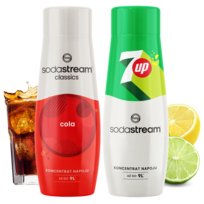 Sodastream Zestaw Syropów Cola + 7UP Koncentraty Smakowe Owocowe do Wody z Saturatora 