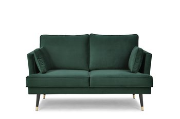 Sofa 2 FALCO *zielony, 163x91x93, tkanina/drewno/metal  - Konsimo